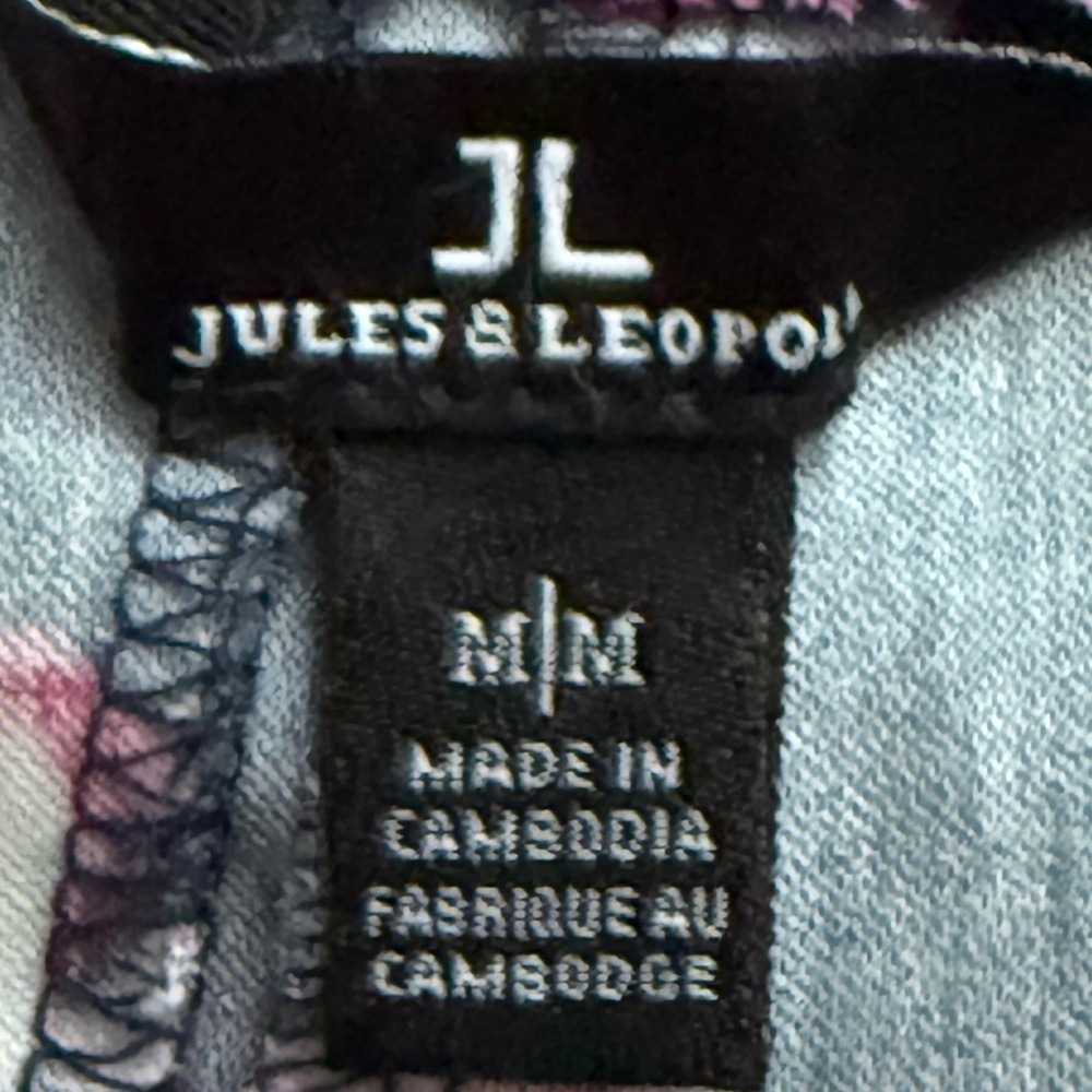 JL Jules & Leopold Blue Floral Pants Size M - Picture 4 of 9